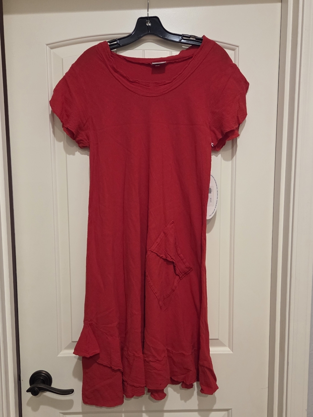 *NEW* OH MY GAUZE! 100% Cotton LA Look Midi Dress, Size 1 S/M -Red